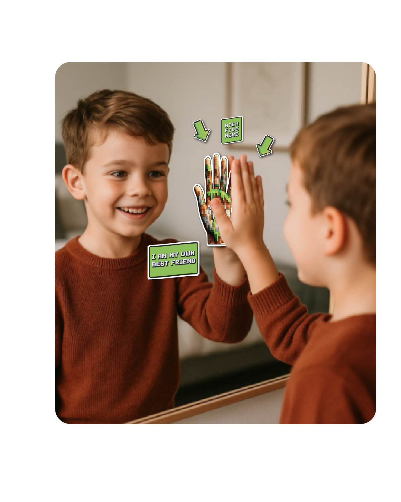 Game Time High-Five Mirror Bloom (Inspired by Mel Robbins’ High-Five Habit)