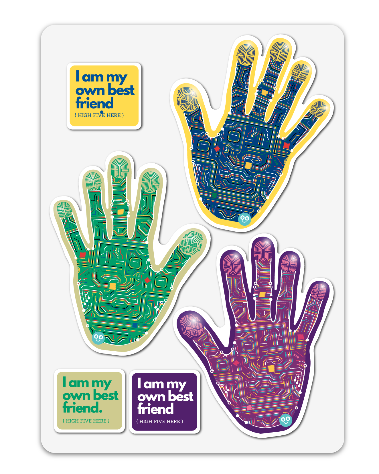 Circuit Board High-Five Mirror Bloom (Inspired by Mel Robbins’ High-Five Habit)