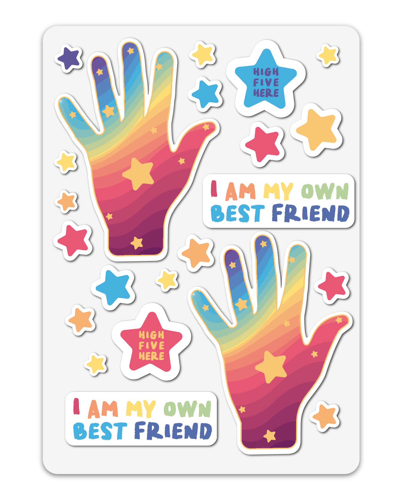 Rainbow High-Five Mirror Bloom (Inspired by Mel Robbins' High-Five Habit)
