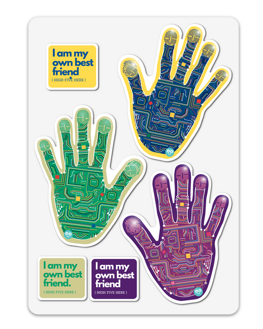 Circuit Board High-Five Mirror Bloom (Inspired by Mel Robbins’ High-Five Habit)