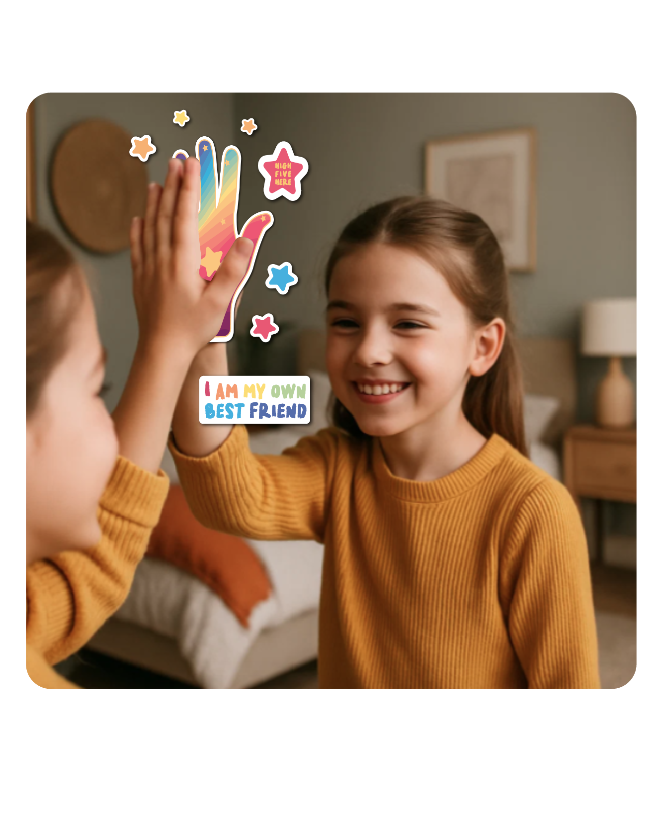 Rainbow High-Five Mirror Bloom (Inspired by Mel Robbins' High-Five Habit)